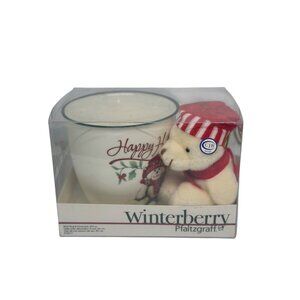 NIB Pfaltzgraff Winterberry 20oz Bear Mug and Plush Bear Ornament Gift Set 2018